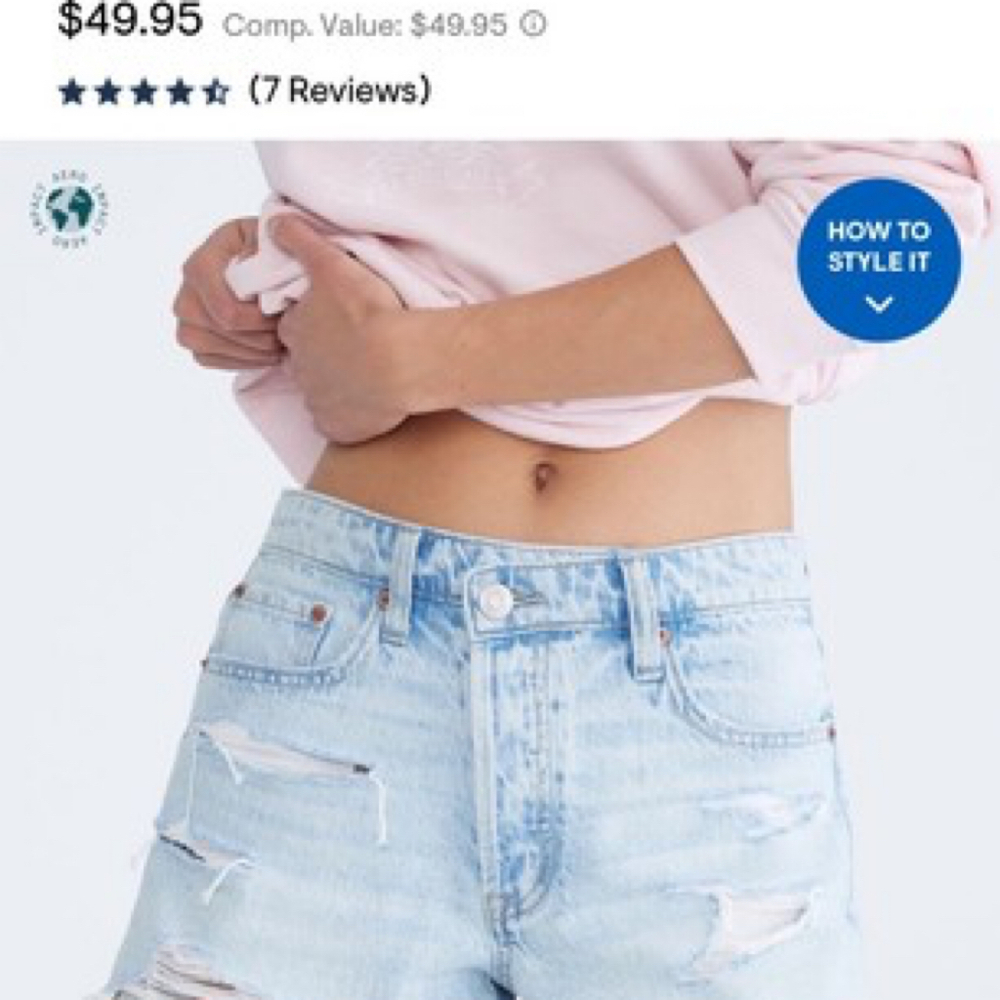 Aeropostale Aero Vintage High Rise Shorty 2.5” Non-Stretch Size 16 Jean Shorts